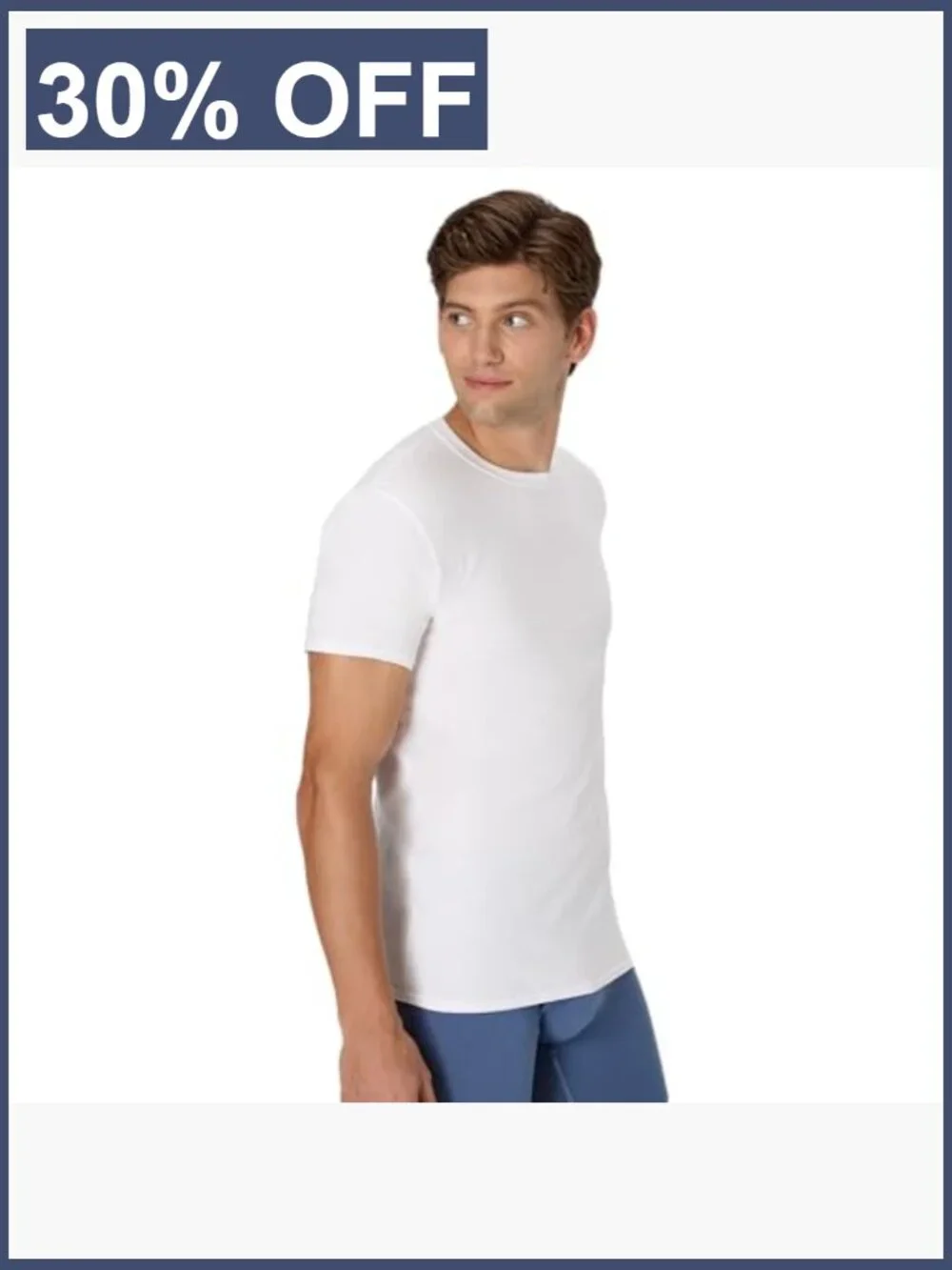 5 Pack Mens Undershirts Crew Neck V-Neck Stretch Cotton Wicking Tees